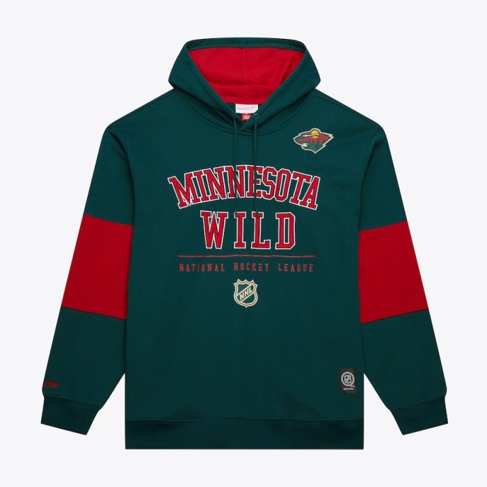 Minnesota Wild hanorac de bărbați cu glugă Retro Fleece Current Logo - L