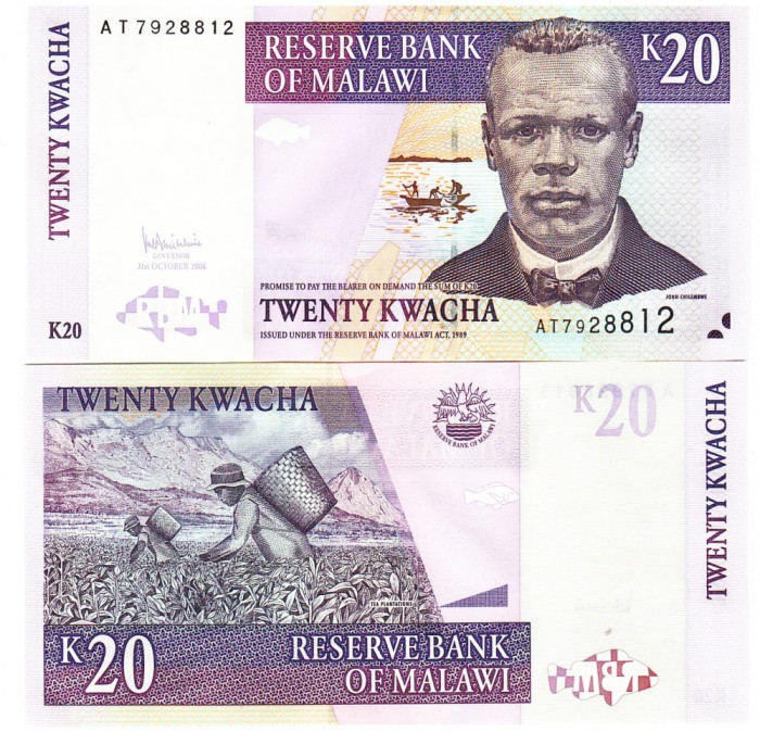 Malawi 20 Kwacha 31.10.2006 UNC
