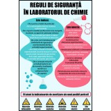 Sticker Reguli de siguranta in laboratorul de chimie - 60x90 cm