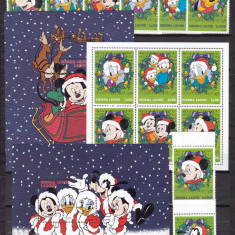 Sierra Leone 1997 Disney Craciun MI 2926-2941 serie + kleib.+ 2 bl MNH