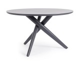 Cumpara ieftin Masa rotunda aluminiu piatra gri Julian 120x74 cm