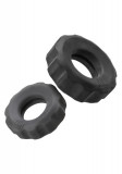 Set Cog 2 Inele Penis Hunkyjunk Negru/Gri