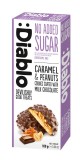 Fursecuri fara zahar cu invelis de ciocolata cu lapte si umplutura de caramel si arahide, 100g, Diablo