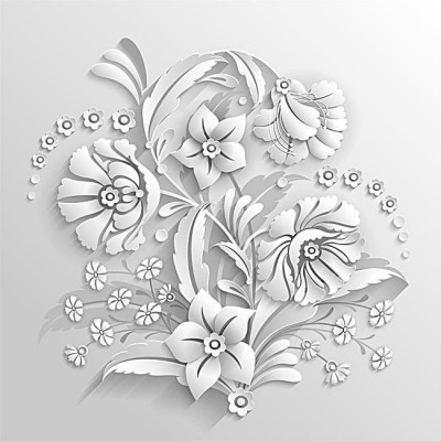 Tablou canvas Floral relief, 45 x 30 cm foto