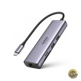 Hub USB-C UGREEN CM512 (60515) 2 x USB-A 3.0 - 1 x USB-C - 1 x HDMI - 1 x SD - 1 x microSD - RJ45 Gri