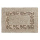Covoraș Baie, Model Meandre, Bumbac, Culoare Bej, Dimensiuni 60x40cm, Oem