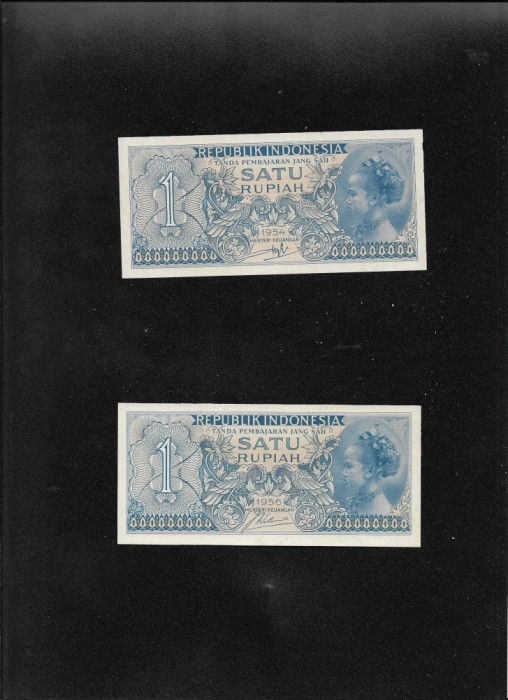 Set Indonezia 2 x 1 rupie rupiah 1954(rar) + 1956