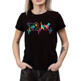 Tricou Dama Pisici cu print haios, stil casual, marimea M