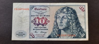 Bancnota 10 DM &amp;quot;Lucas Cranach&amp;quot; 1963, RFG - A 4030 foto