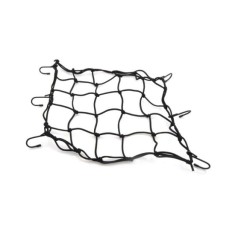 Plasa moto pentru casca si bagaje, culoarea Negru, 6 carlige, 42x40 cm