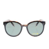 Ochelari de soare rotunzi cu rame tortoise si lentile verzi