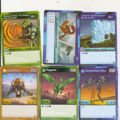 bnk jc Bakugan - set 6 carduri diferite , nemagnetice