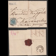 Scrisoare 1856 Budapesta - Timisoara prin Caransebes