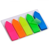 Index Adeziv Plastic, Set 250 Bucăți, Formă Săgeată, Multicolor, Oem