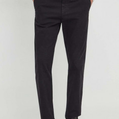 BOSS Orange pantaloni bărbați, culoarea negru, drept 50508246