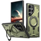 Husa military armour cu inel metalic, ALC MOBILE, compatibila cu Samsung Galaxy S24 Ultra, Verde