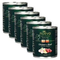 Conserva NUEVO DOG Junior Chicken &amp;amp;amp; Beef 6 x 800 g foto
