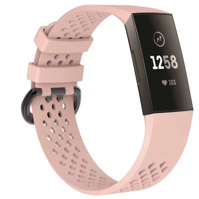 Curea Bratara sport Edman pentru Fitbit Charge 3 / 4, marimea S, Roz deschis foto