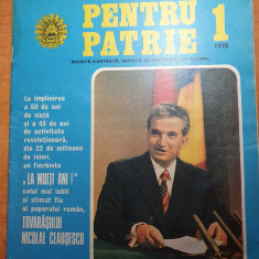 revista pentru patrie ianuarie 1978-ceausescu a implinit 60 de ani