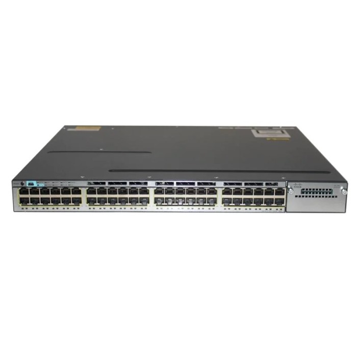 Switch Cisco Catalyst 3750X-48PF, Layer 2, 48 x RJ45 10/100/1000 PoE 800W, 2 x Stacking ports