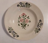 Farfurie veche, cu flori, Transilvania,, de agatat pe perete, decor traditional taranesc,