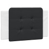 Perna pentru tablie pat, Zadar, negru si alb, 80 cm, piele artificiala, DKD Home Decor