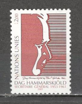 O.N.U.Geneva.2001 40 ani moarte D.Hammarskjold-secretar general ONU SN.647 foto