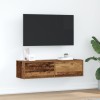 Gossi dulap tv, lemn vechi, 100x31x25,5 cm, lemn prelucrat