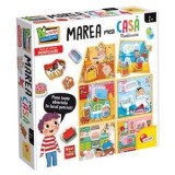 Joc Educativ Montessori Casa din 6 Piese cu 30 de Elemente de Asociat, Multicolor, CMCLASS