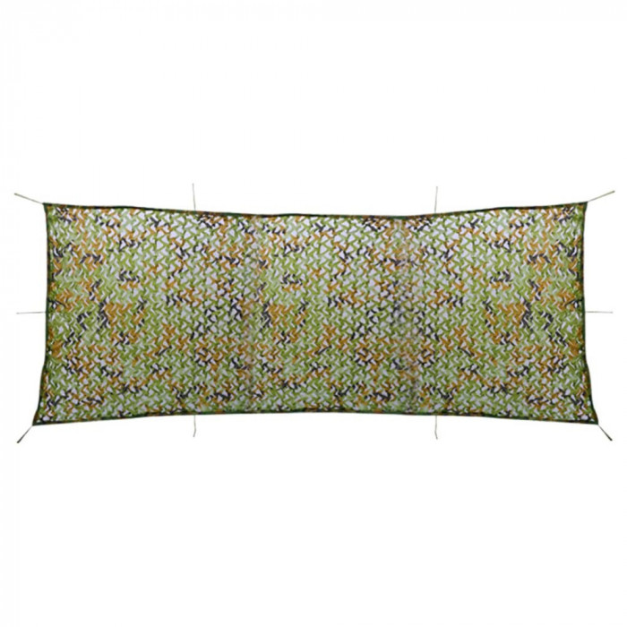 Plasa de camuflaj cu geanta de depozitare, verde, 1,5x5 m GartenMobel Dekor
