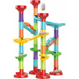 Set de constructie, Johntoy, Marble Track, Include bile, Dezvolta coordonarea mana-ochi, 50 piese, 36 luni+, Multicolor