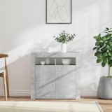 VidaXL Servantă cu lumini LED, gri beton, 80x35x75 cm