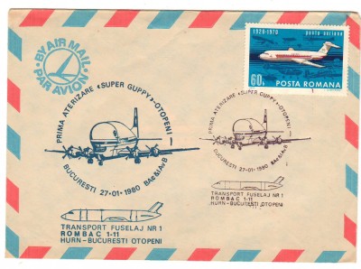 CPIB 18914 PLIC - PRIMA ATERIZARE, SUPER GUPPY, OTOPENI BUCURESTI, 27.01.1980 foto