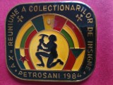 PLACHETA ASOCIATIA COLECTIONARILOR DE INSIGNE DIN ROMANIA -PETROSANI 1984