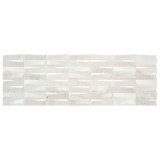 Faianta baie / bucatarie Coliseum Trenza Blanco, 20 x 60 cm, semilucioasa, alba