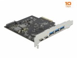 PCI Express x4 cu 2 x USB 3.2 Type-C + 3 x USB-A, Delock 89064