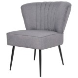VidaXL Scaun cocktail, gri deschis, material textil