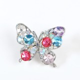 Brosa martisor fluture cu pietre multicolore