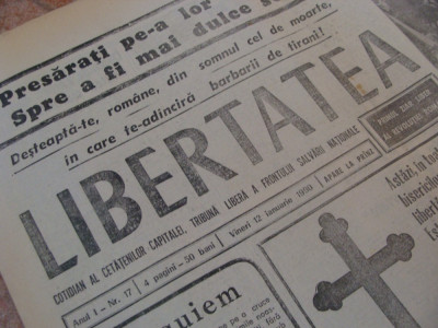 ziarul libertatea - 12 ianuarie 1990 foto