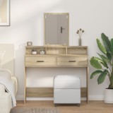 VidaXL Masă de toaletă cu sertare, stejar sonoma, 100x41x140 cm