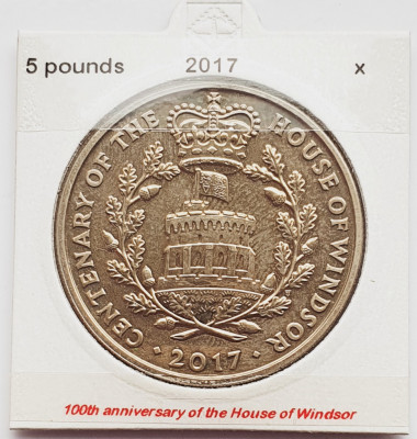 1852 Marea Britanie UK Anglia 5 Pounds 2017 House of Windsor km 1463 foto