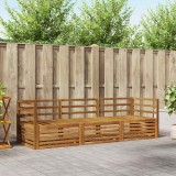 vidaXL Set de canapele de exterior 3 pcs natural Lemn Solid de Acacia 3372919