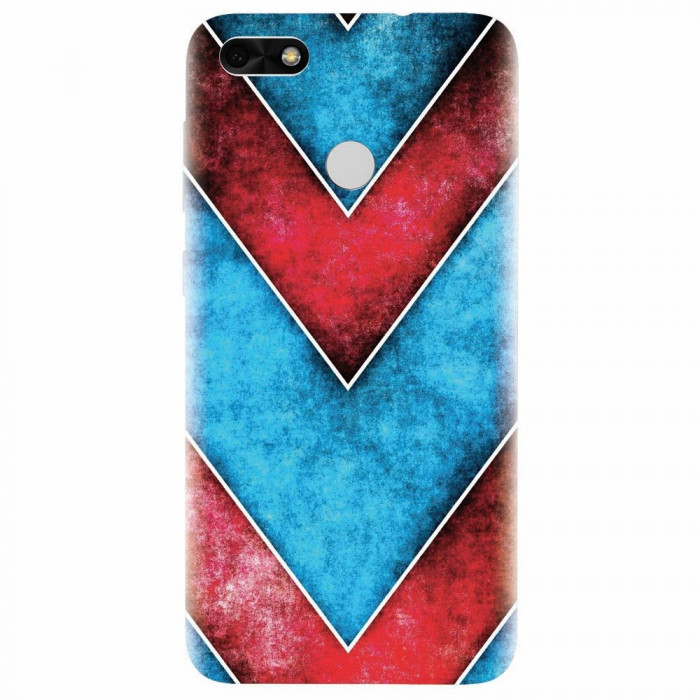 Husa silicon pentru Huawei P9 Lite, Blue And Red Abstract