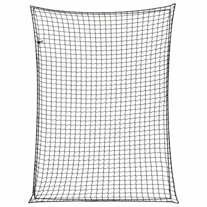 Plasă de remorcă cu funie elastică, negru, 4x3 m, PP