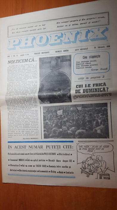 phoenix 26 februarie 1990-articol &quot; lagarul de la pitesti&quot;,fenomenul mudava