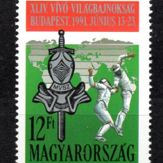 UNGARIA 1991, Sport, serie neuzată, MNH