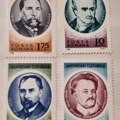Romania 1966 LP 636 Aniversari culturale II serie 4v. MNH,