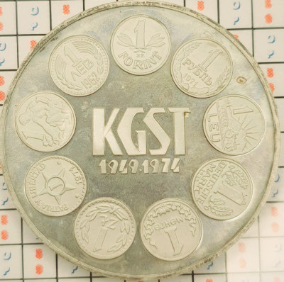 Ungaria 100 forint 1974 argint - KGST - km 602 - A009 foto