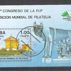 Cuba 1985 Ships, UPU, perf. sheet, used AA.025