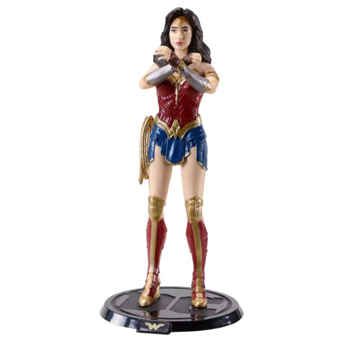Figurina articulata de colectie Wonder Woman, Amazonian Princess, 18 cm, rosu, stativ inclus